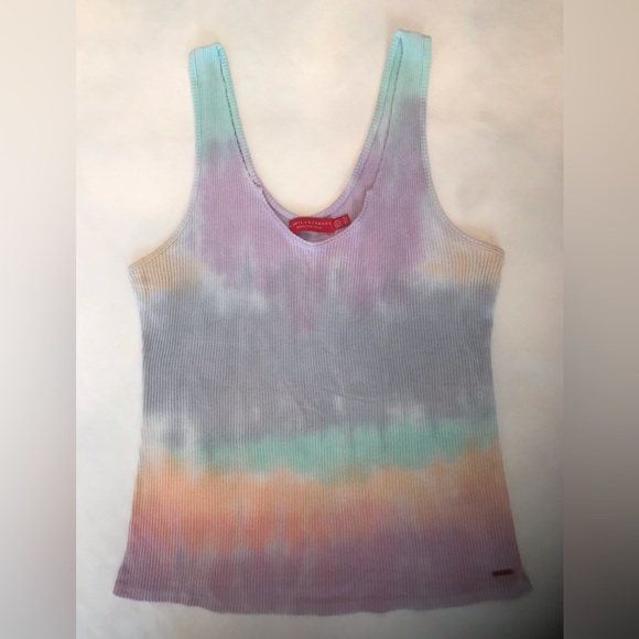 n:Philanthropy Multi-Pastel Tie Dye Ribbed Tank Top - Picture 3 of 6